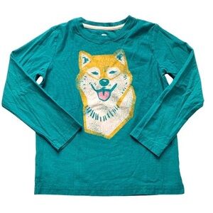 Tea Collection | Shiba Inu Smile Husky Dog Graphic Long Sleeved T-Shirt Size‎ 6